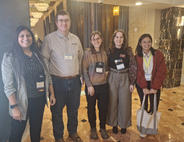 Pictured left to right: Dr. Priya Basu, Riley Reed, Molly Quade, Bri Price, Joey Rosario 